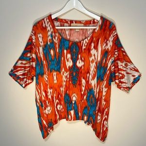 Michael Kors Asymmetrical Graphic Top